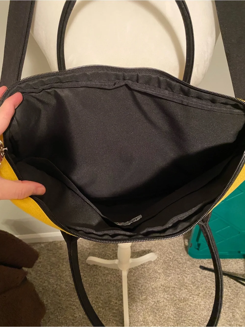 Yellow & Black Patterned Women’s Laptop Bag by Jackie